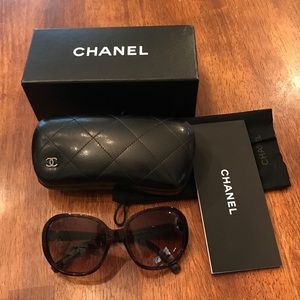 Chanel Sunglasses Oversized Brown Tortoise Shell